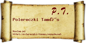 Polereczki Tamás névjegykártya